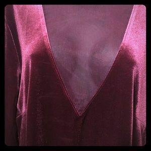 Dress-Forever 21 Plus Burgundy Velvet Dress